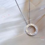 TOP Replica S925 silver Cartier Love Pendant Necklace Inlaid with Diamonds